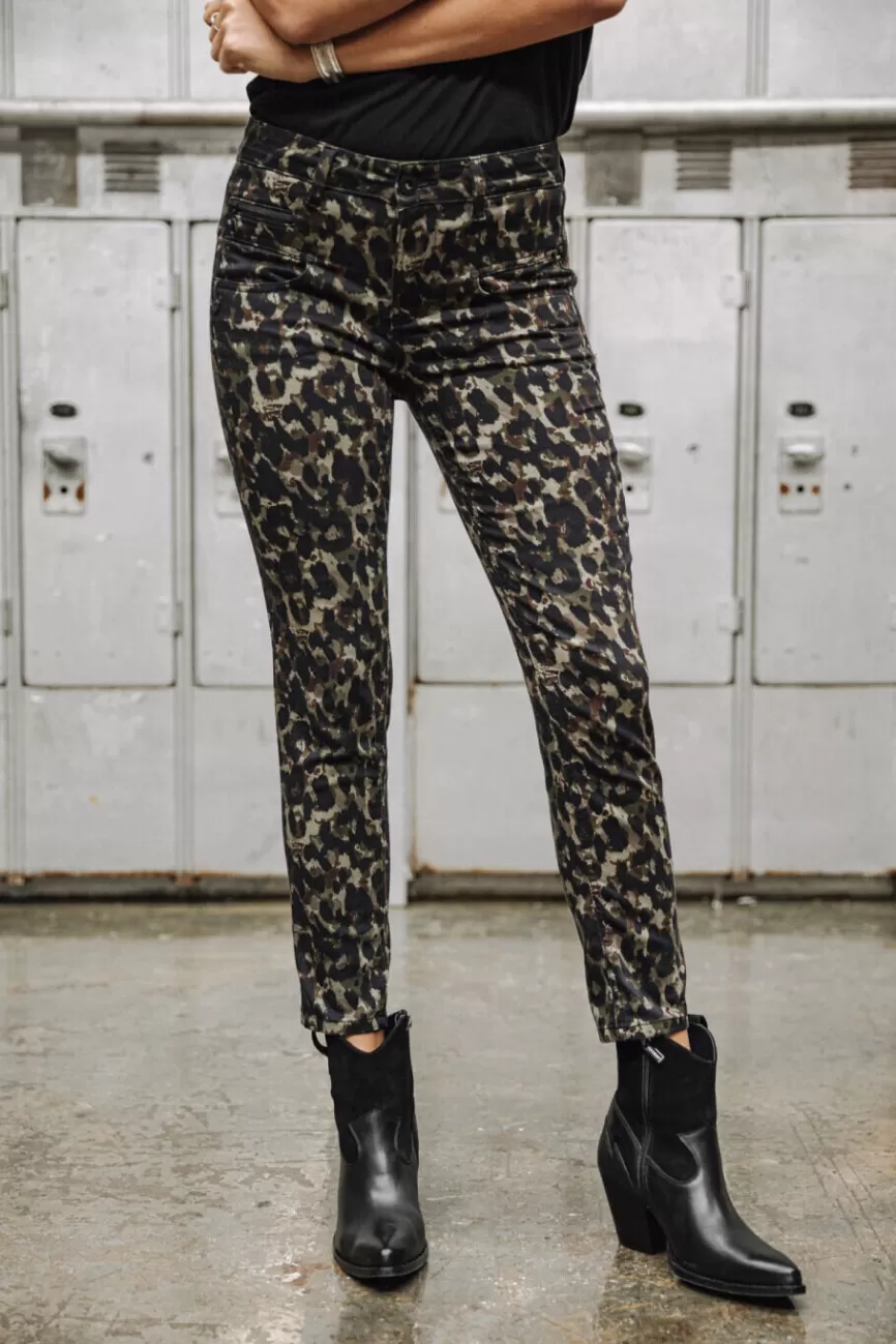 Femme Freeman T. Porter Alexa High Waist Cropped Marsh