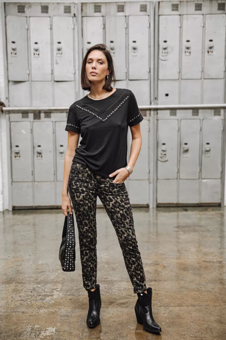 Femme Freeman T. Porter Alexa High Waist Cropped Marsh